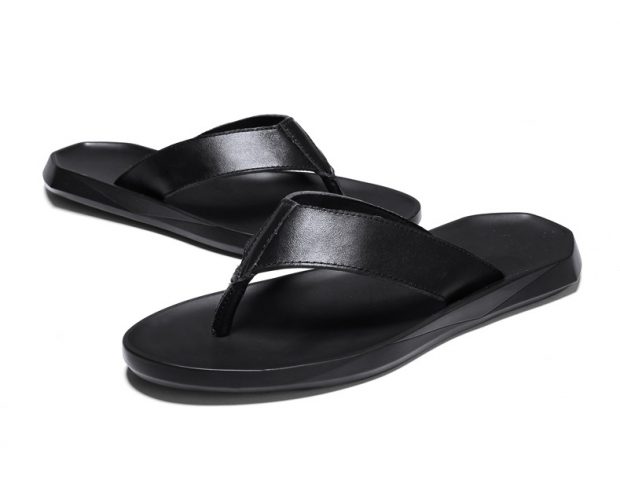 men flip flop black
