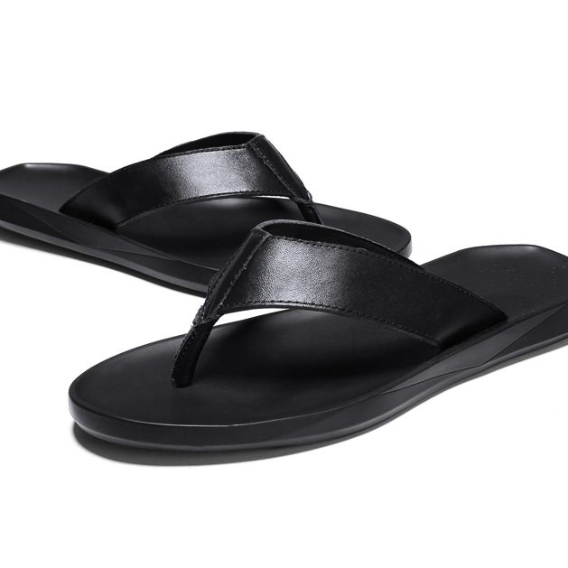 men flip flop black