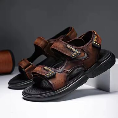 Genuine Leather Classic Outdoor Men Sandals for Summer