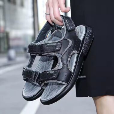 Genuine Leather Classic Outdoor Men Sandals for Summer