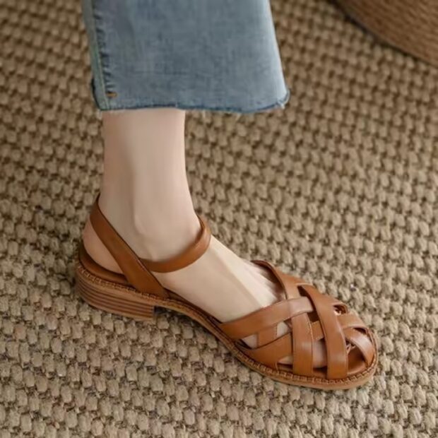 Summer flat hollow women sandals – lightweight, breathable, and ideal for casual wear.