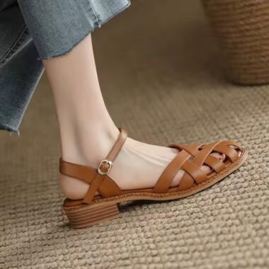 Summer flat hollow women sandals – lightweight, breathable, and ideal for casual wear.