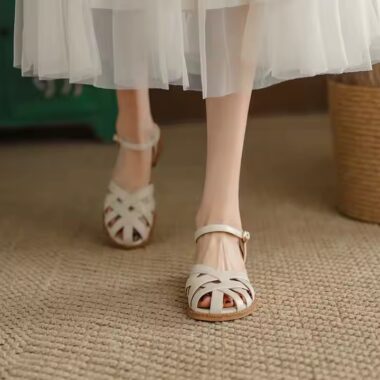 Summer flat hollow women sandals – lightweight, breathable, and ideal for casual wear.