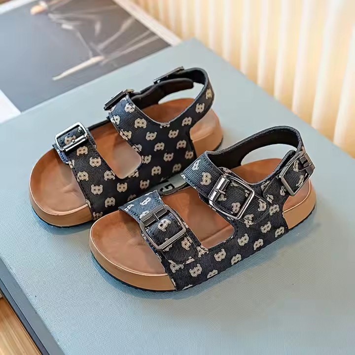Unisex summer kids sandals in vibrant colors with breathable straps and anti-slip sole.