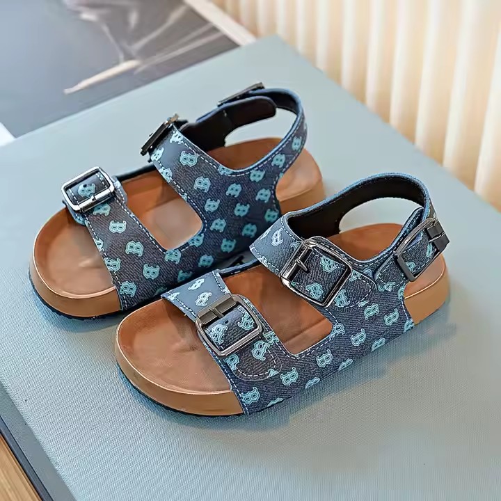 Unisex summer kids sandals in vibrant colors with breathable straps and anti-slip sole.