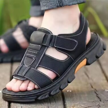 High Quality Non-Slip Wear-Resistant Summer Sandals for Men – Front View 