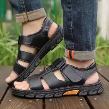 High Quality Non-Slip Wear-Resistant Summer Sandals for Men – Front View 