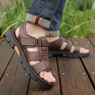 High Quality Non-Slip Wear-Resistant Summer Sandals for Men – Front View 