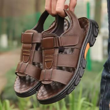 High Quality Non-Slip Wear-Resistant Summer Sandals for Men – Front View 