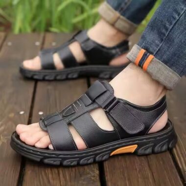High Quality Non-Slip Wear-Resistant Summer Sandals for Men – Front View 