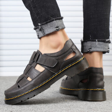 Genuine Leather Durable Walking Sandals for Men – Anti-Slip Summer Footwear