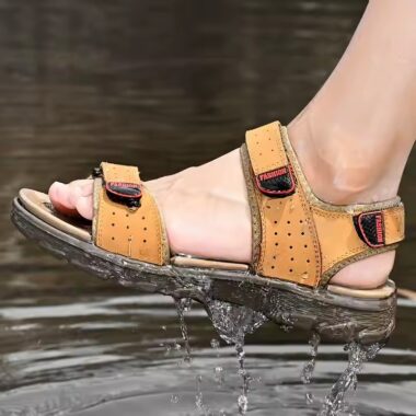 Plus Size Leather Hiking Sandals for Men – Comfortable & Durable

