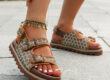 Casual summer fashion women sandals with breathable comfort and flat anti-slip sole.