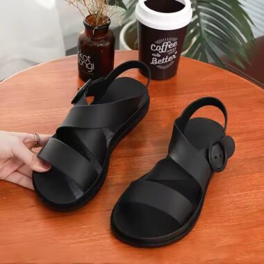 Wholesale solid color fashion women sandals – minimalist and versatile for summer.