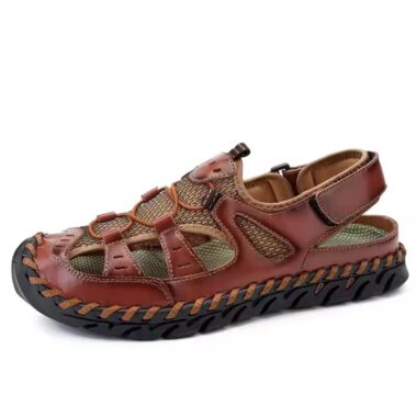 Hot Sale Stylish Outdoor Men Sandals in Genuine Leather – Side View