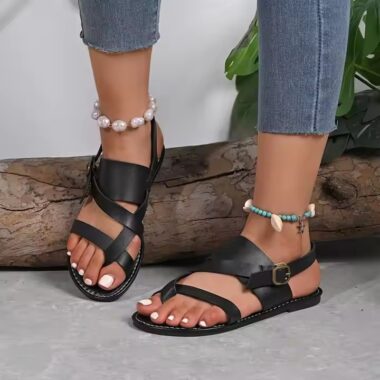 Custom plus-size non-slip women sandals – breathable, wide-fit, perfect for summer.