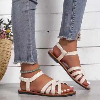 Fashion Roman lace-up summer sandals for women with non-slip sole