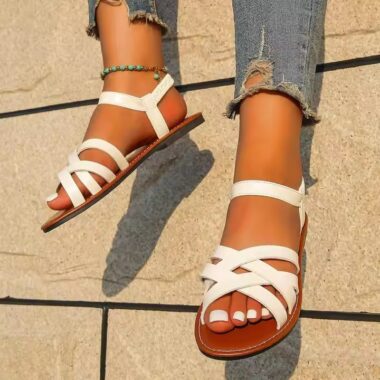 Fashion Roman lace-up summer sandals for women with non-slip sole
