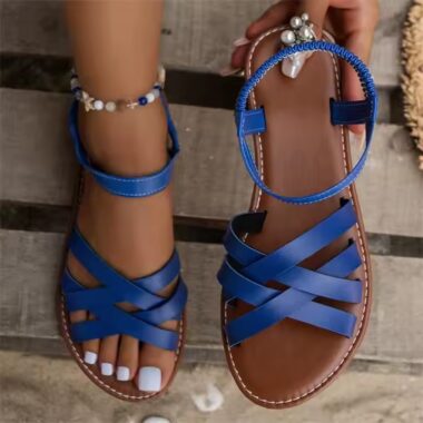 Fashion Roman lace-up summer sandals for women with non-slip sole