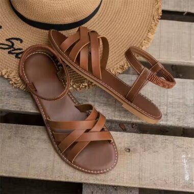 Fashion Roman lace-up summer sandals for women with non-slip sole