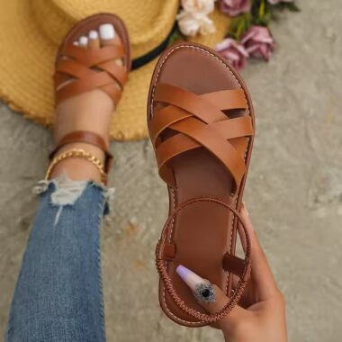 Fashion Roman lace-up summer sandals for women with non-slip sole