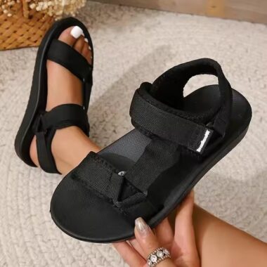 Custom logo fashion sandals for women – lightweight summer design, perfect for branding.