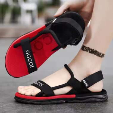 Summer Outdoor Breathable Flat Open Toe Men Sandals – Side View