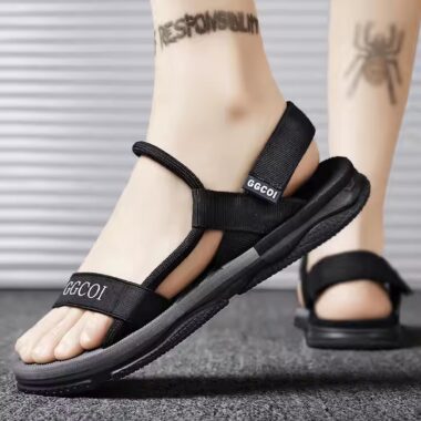 Summer Outdoor Breathable Flat Open Toe Men Sandals – Side View