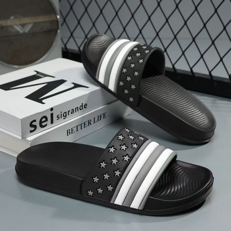 Anti-slip soft sole indoor men slides for home comfort