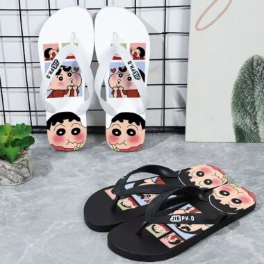 Trendy cartoon durable casual men flip flops for summer
