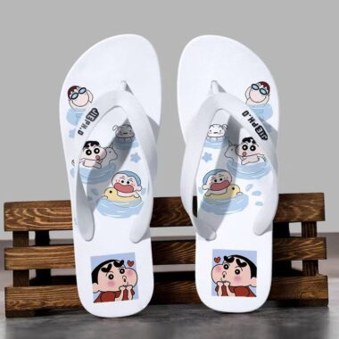 Trendy cartoon durable casual men flip flops for summer