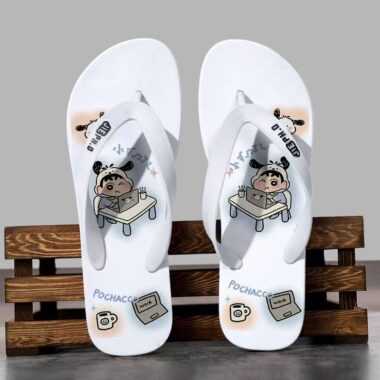 Trendy cartoon durable casual men flip flops for summer