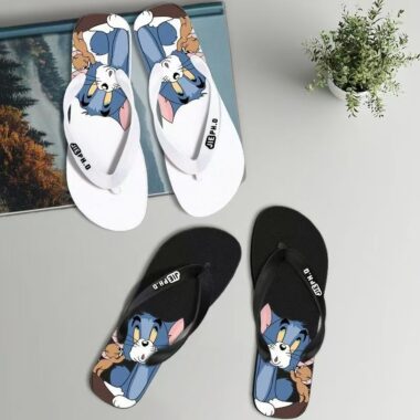 Tom and Jerry cartoon men flip flops for summer wear