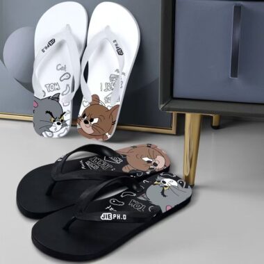 Tom and Jerry cartoon men flip flops for summer wear
