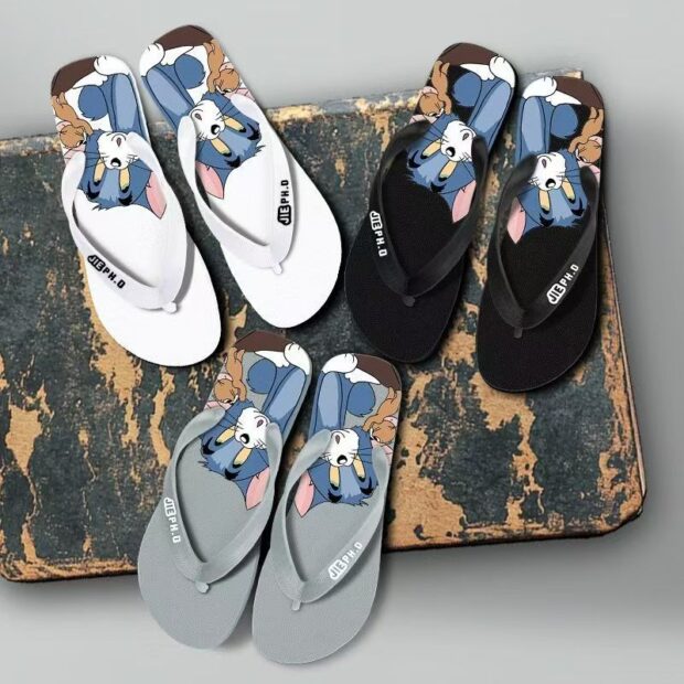 Tom and Jerry cartoon men flip flops for summer wear
