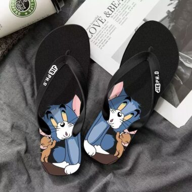 Tom and Jerry cartoon men flip flops for summer wear