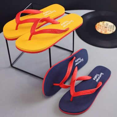 Durable anti-slip summer men flip flops for daily wear