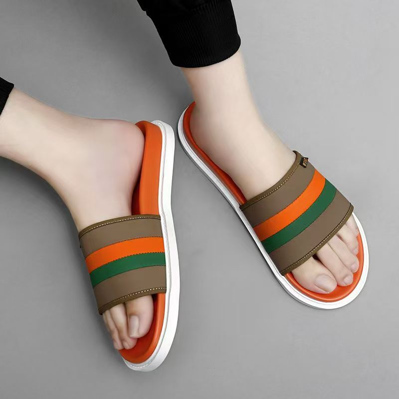 Summer outdoor trendy fashion men slides for daily wear