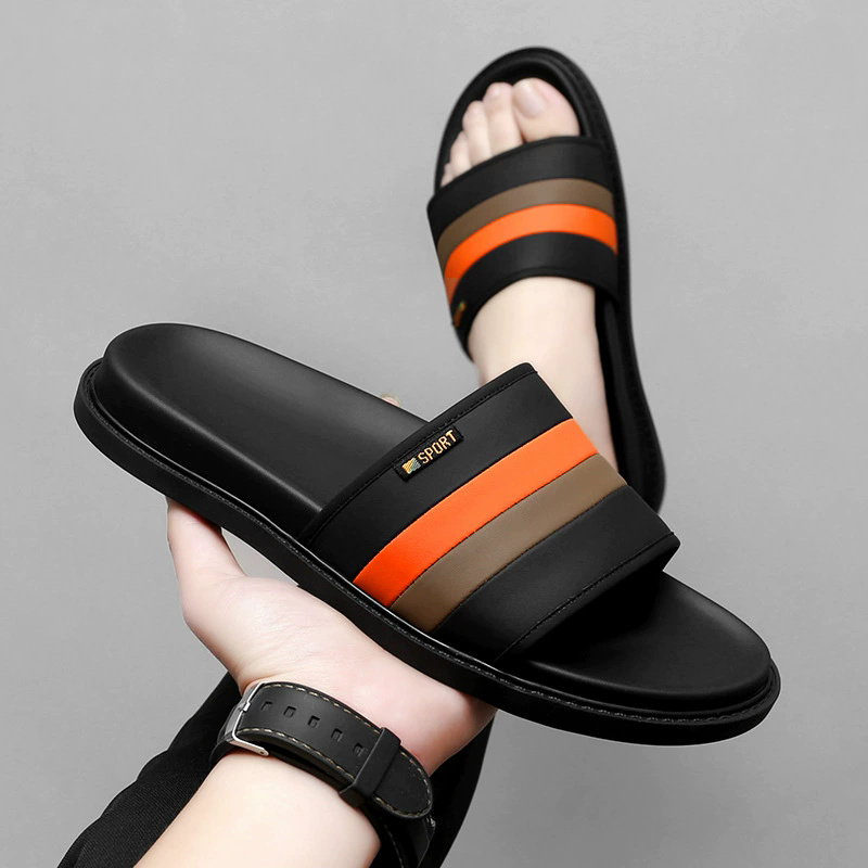 Summer outdoor trendy fashion men slides for daily wear