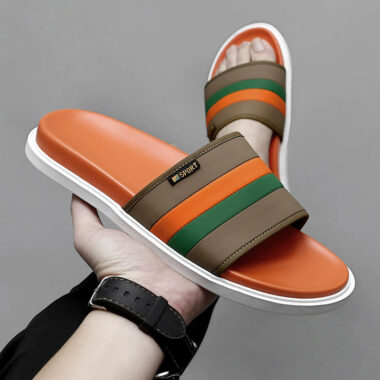 Summer outdoor trendy fashion men slides for daily wear
