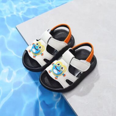 Cute frog soft sole non-slip summer sandals for boys