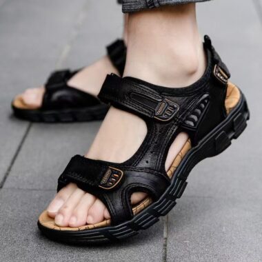 Genuine leather breathable outdoor anti-slip casual men sandals