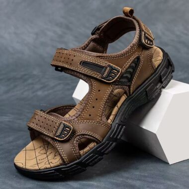 Genuine leather breathable outdoor anti-slip casual men sandals