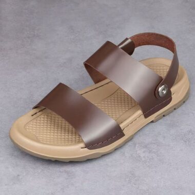 Genuine leather breathable anti-slip soft-sole casual men sandals