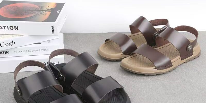 Genuine leather breathable anti-slip soft-sole casual men sandals