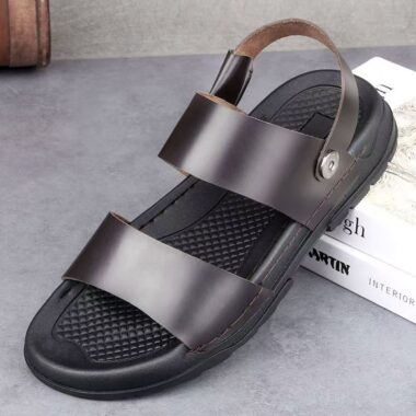 Genuine leather breathable anti-slip soft-sole casual men sandals