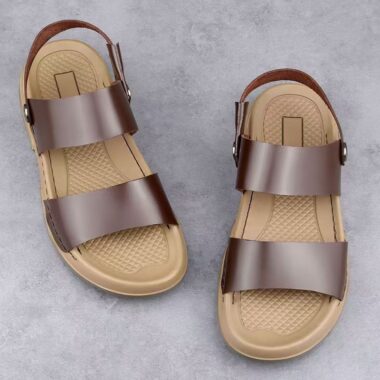 Genuine leather breathable anti-slip soft-sole casual men sandals