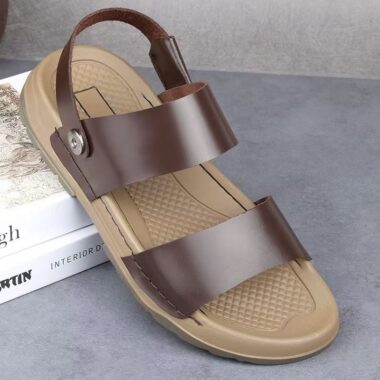 Genuine leather breathable anti-slip soft-sole casual men sandals