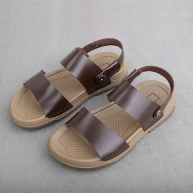 Genuine leather breathable anti-slip soft-sole casual men sandals