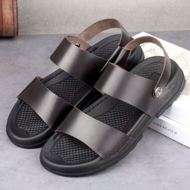 Genuine leather breathable anti-slip soft-sole casual men sandals